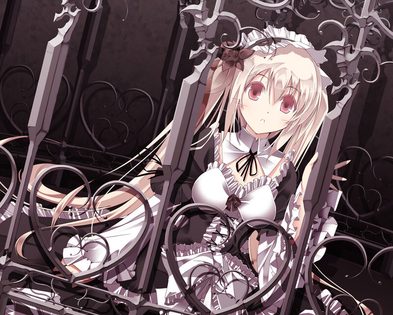 Anime Girl in a Cage — White