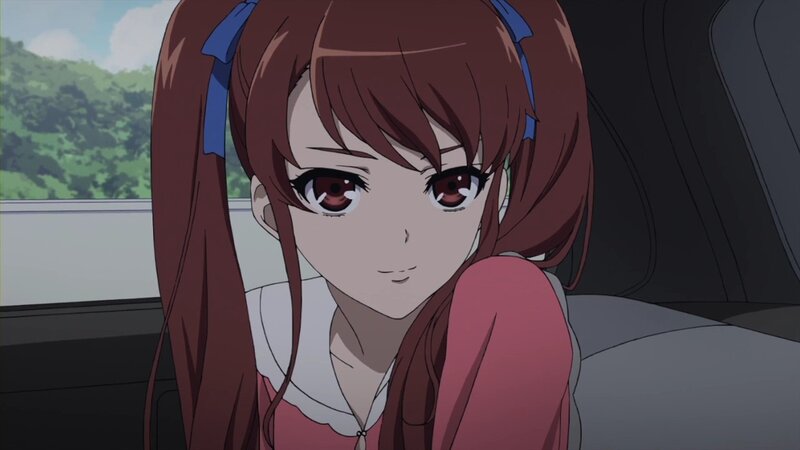 anime girl in a car