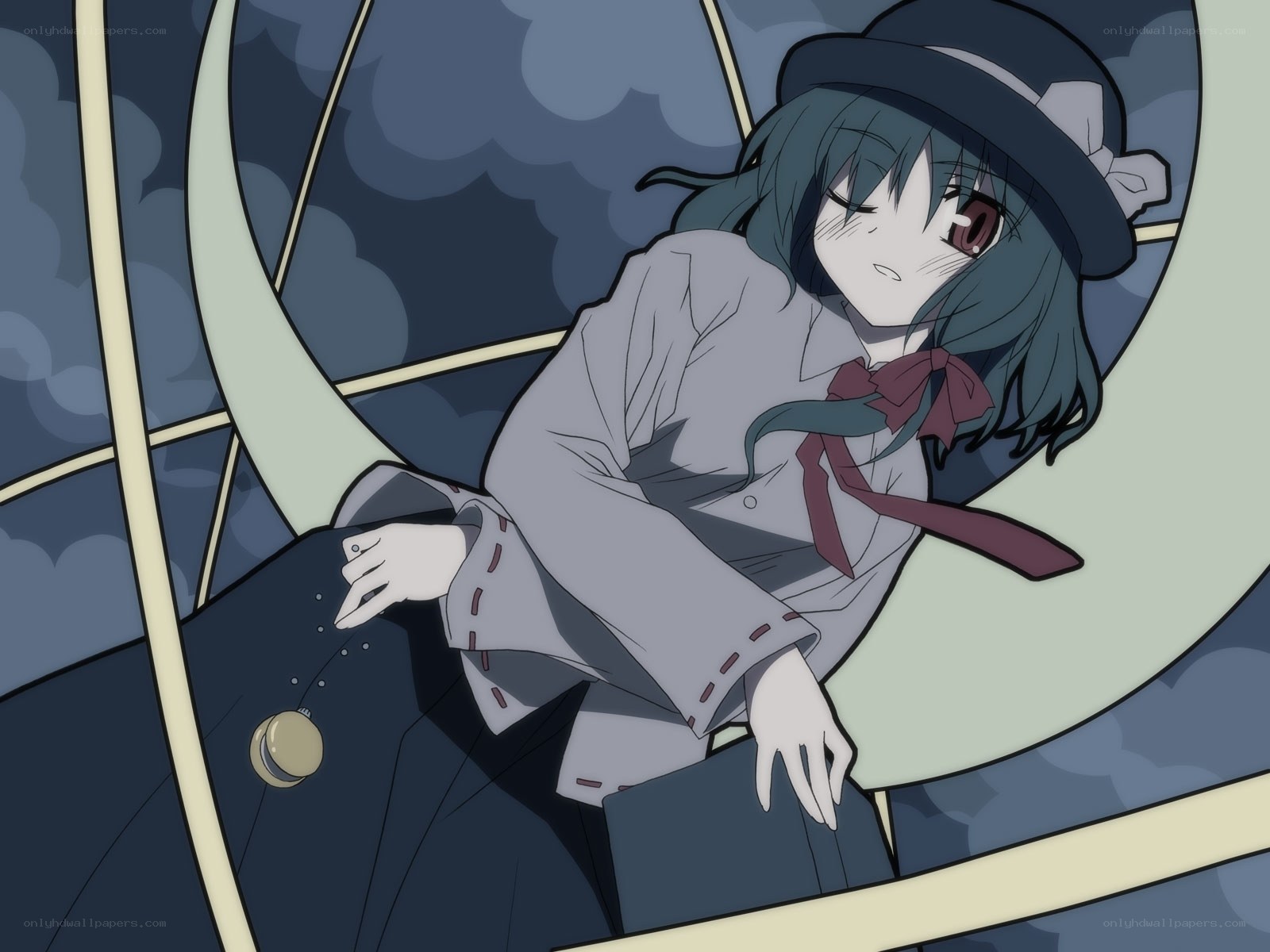 anime girl in a carriage