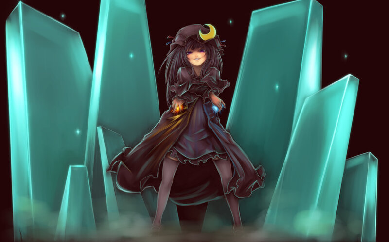 Anime Girl in a Cave — Teal