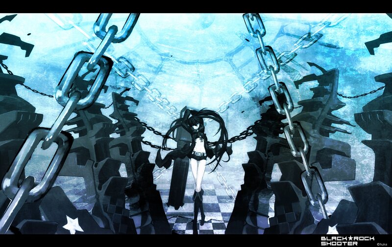 Anime girl in a chain prison