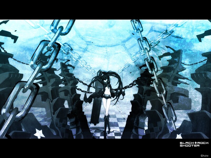 Anime girl in a chain prison