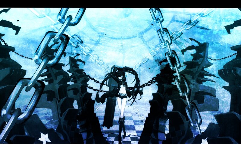 Anime girl in a chain prison