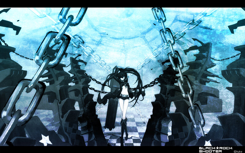 Anime girl in a chain prison