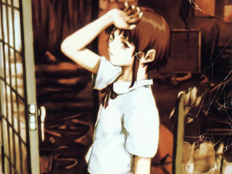 anime girl in a cluttered room