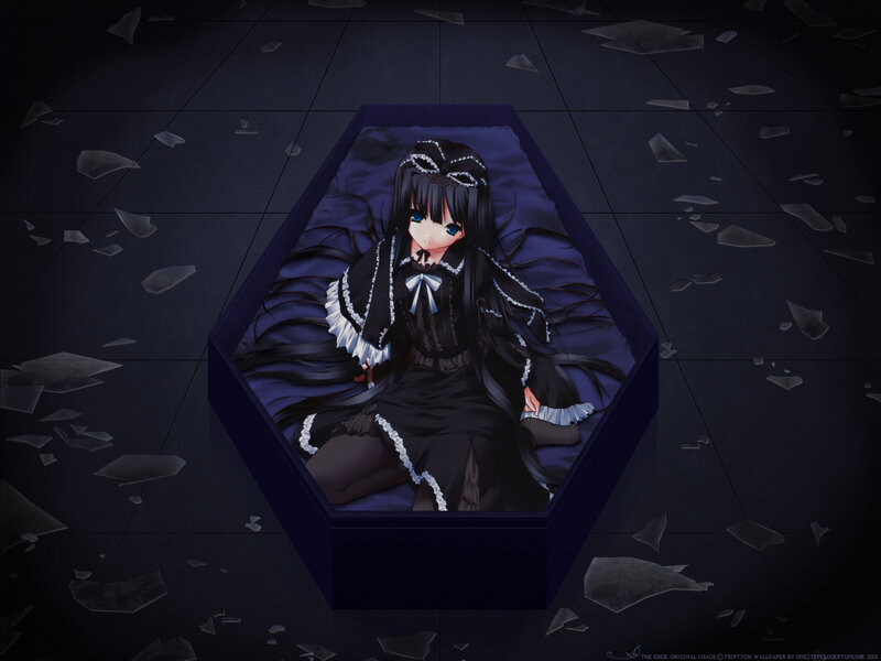 anime girl in a coffin