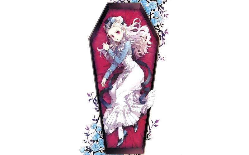 anime girl in a coffin