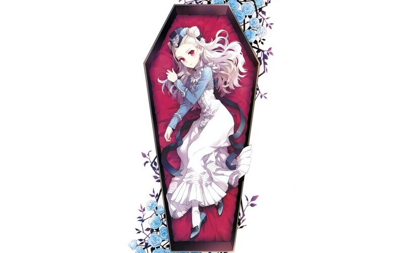 anime girl in a coffin