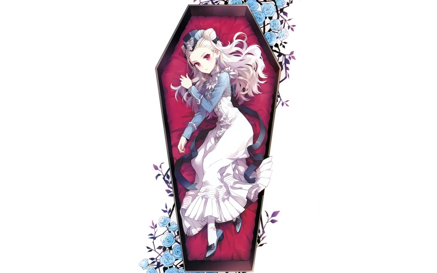 anime girl in a coffin