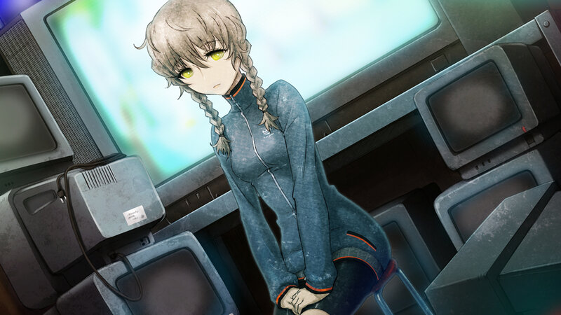 anime girl in a control room