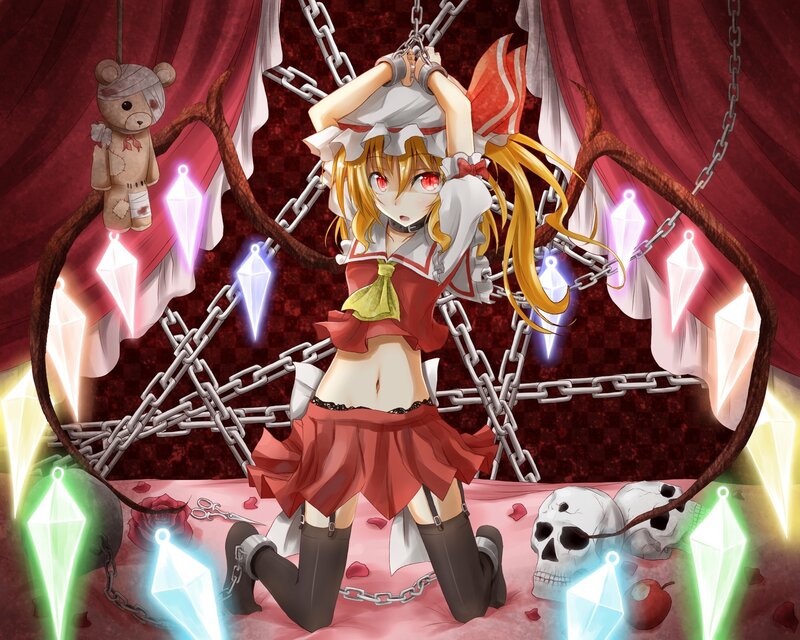 Anime girl in a dark circus scene