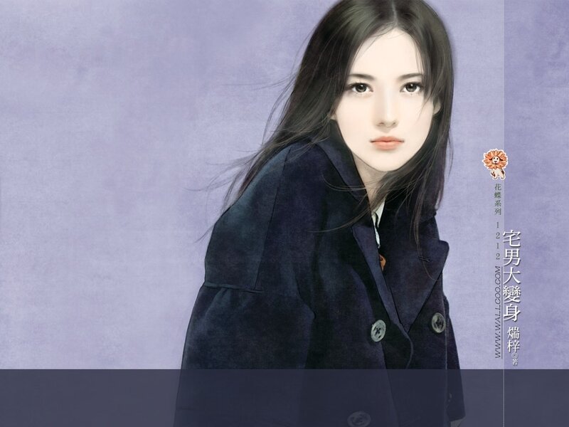 Anime girl in a dark coat