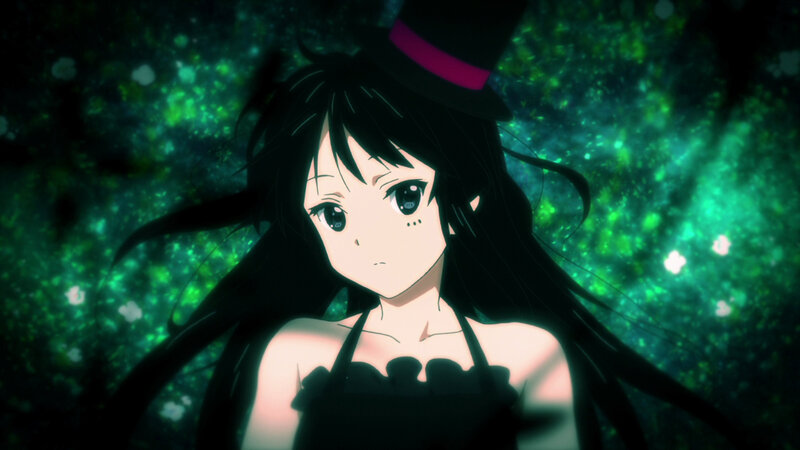 anime girl in a dark forest