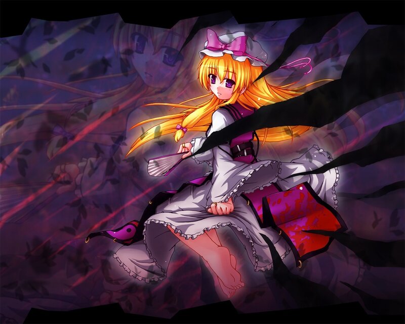 anime girl in a dark forest