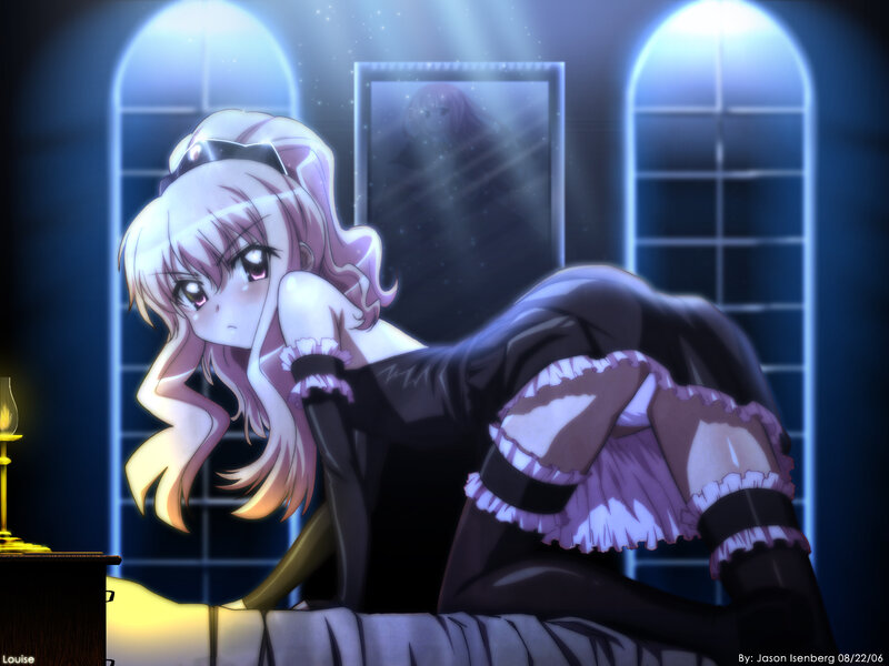 anime girl in a dark room