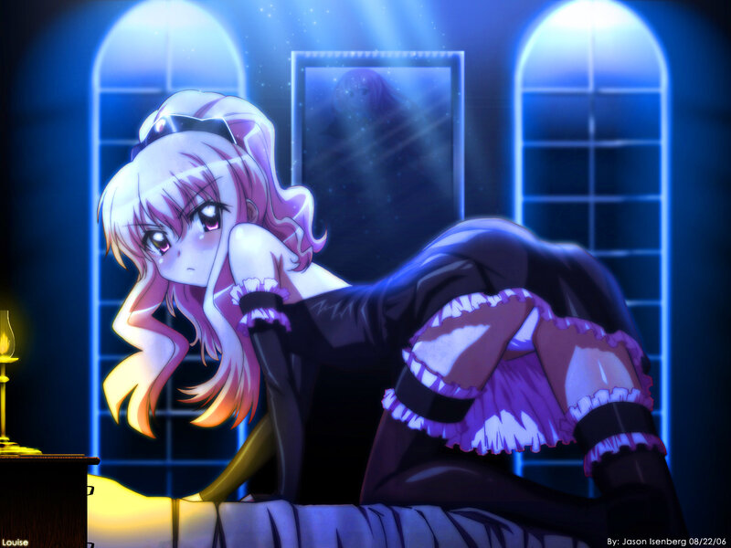 anime girl in a dark room