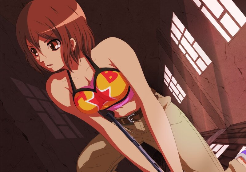 anime girl in a dim room
