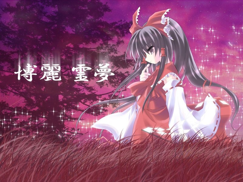 Anime girl in a field