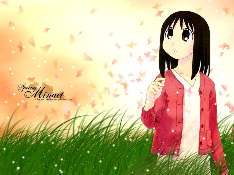 Anime girl in a field