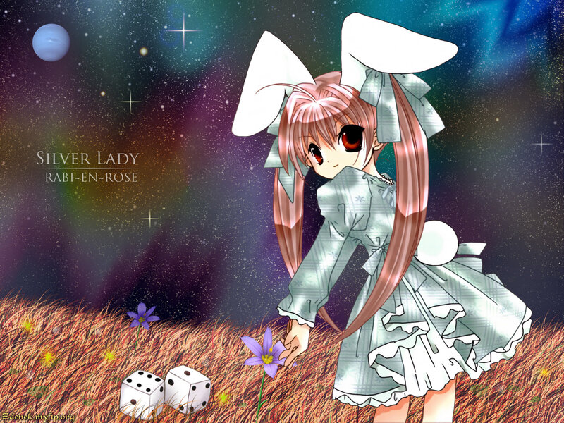 Anime girl in a field