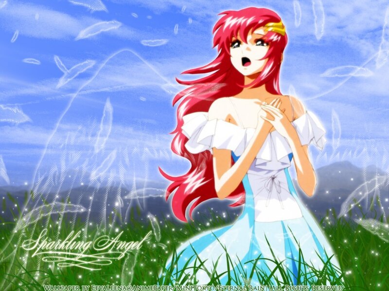 Anime girl in a field