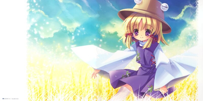 Anime girl in a field