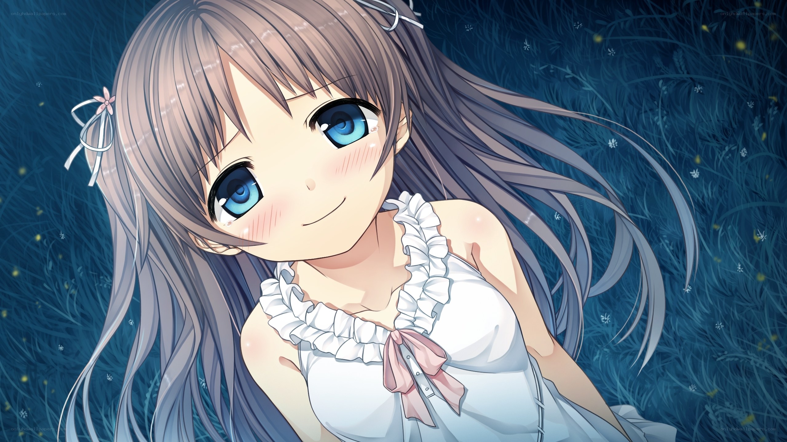 Anime girl in a field