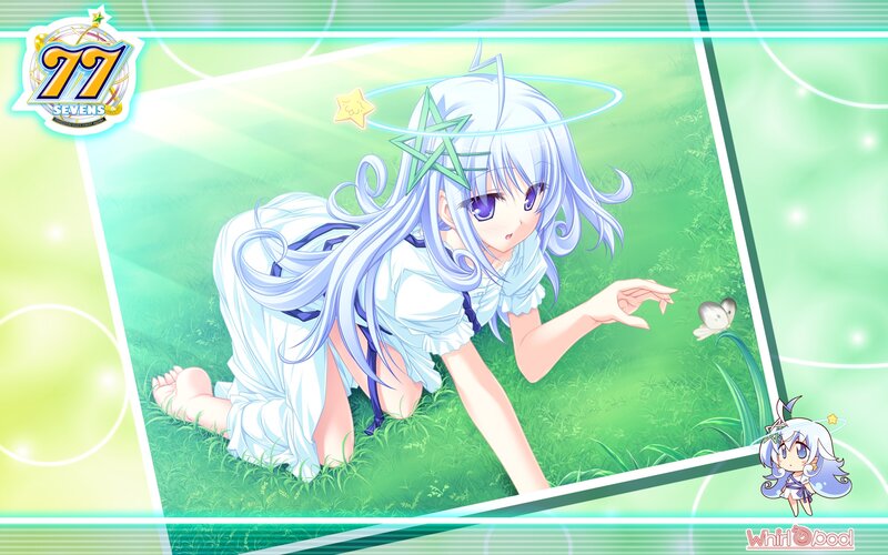 Anime girl in a field