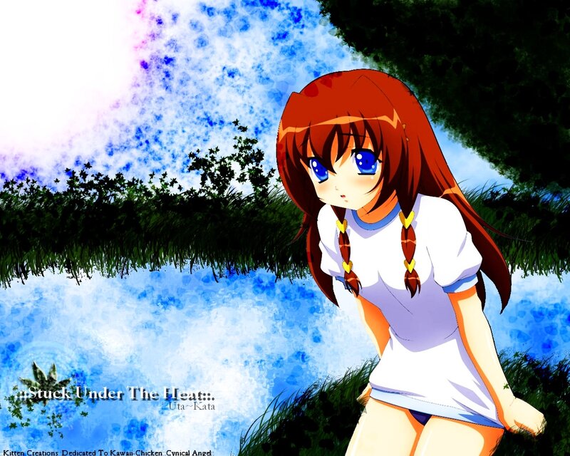 Anime girl in a field