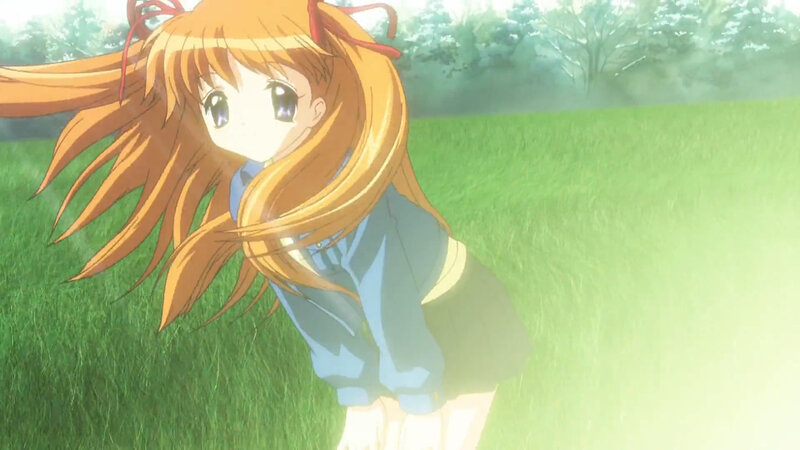 anime girl in a field