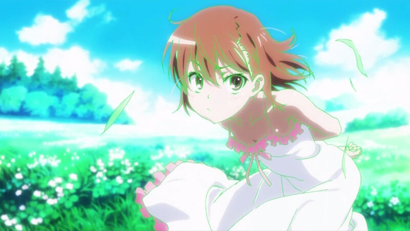 anime girl in a field