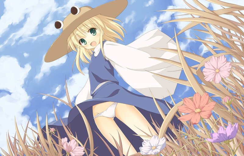 Anime girl in a field