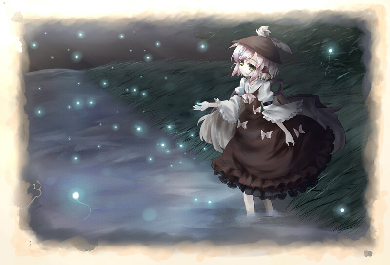 Anime Girl in a Field — Brown