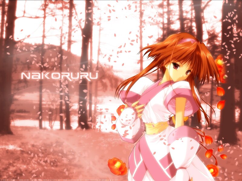 Anime girl in a forest