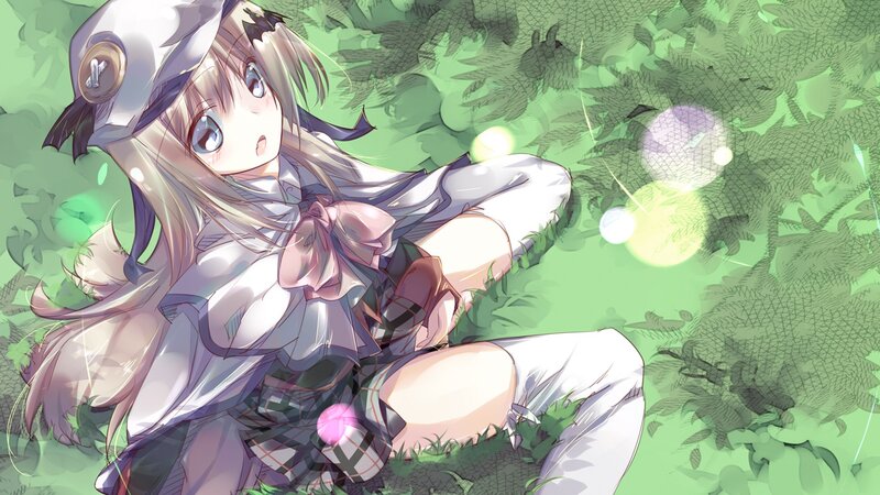 anime girl in a forest