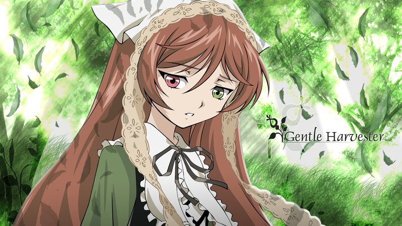 Anime girl in a forest