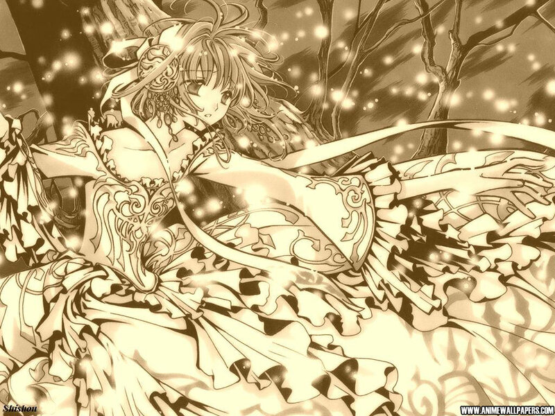 anime girl in a forest