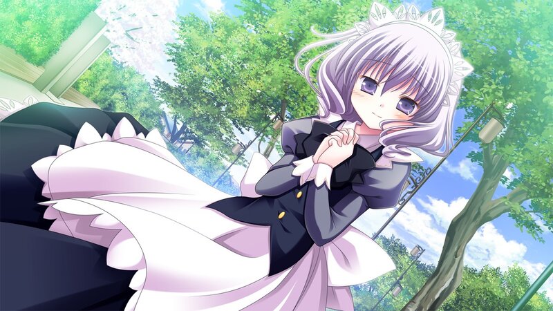 anime girl in a garden