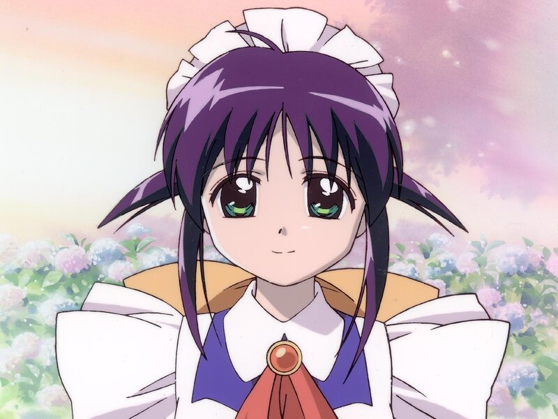 anime girl in a garden
