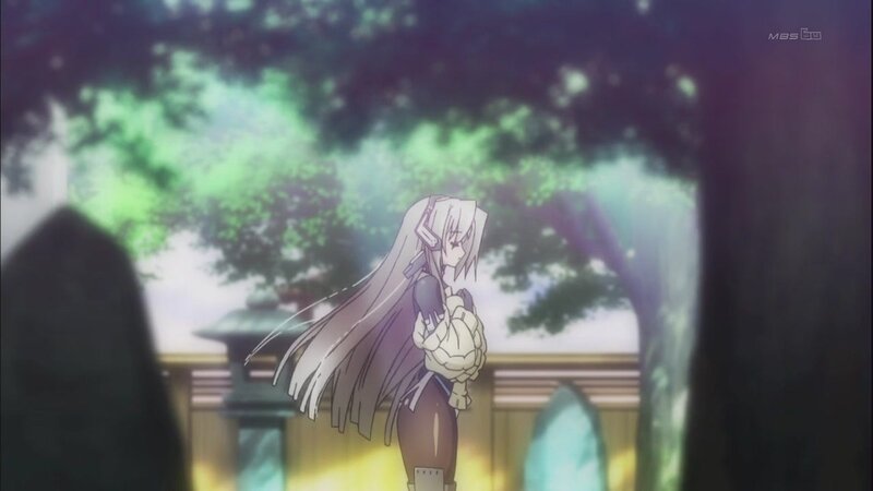anime girl in a garden