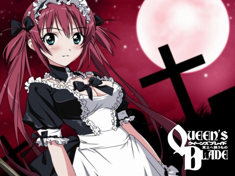 Anime girl in a graveyard