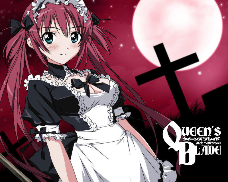 Anime girl in a graveyard