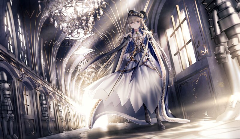 Anime Girl in a Hall