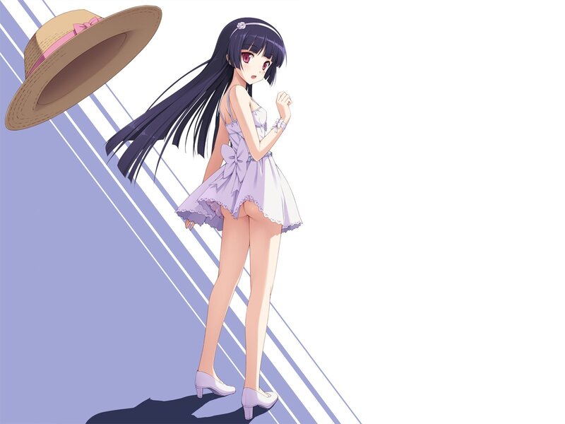 Anime girl in a light dress