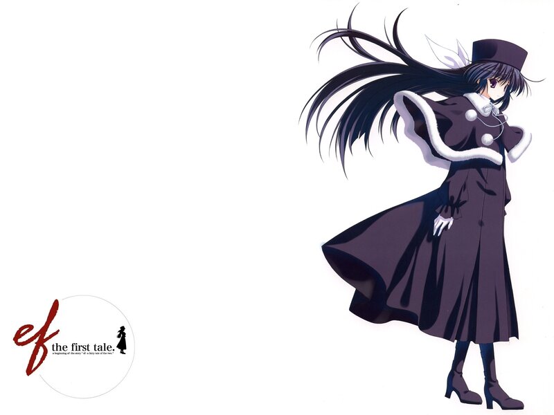 anime girl in a long coat