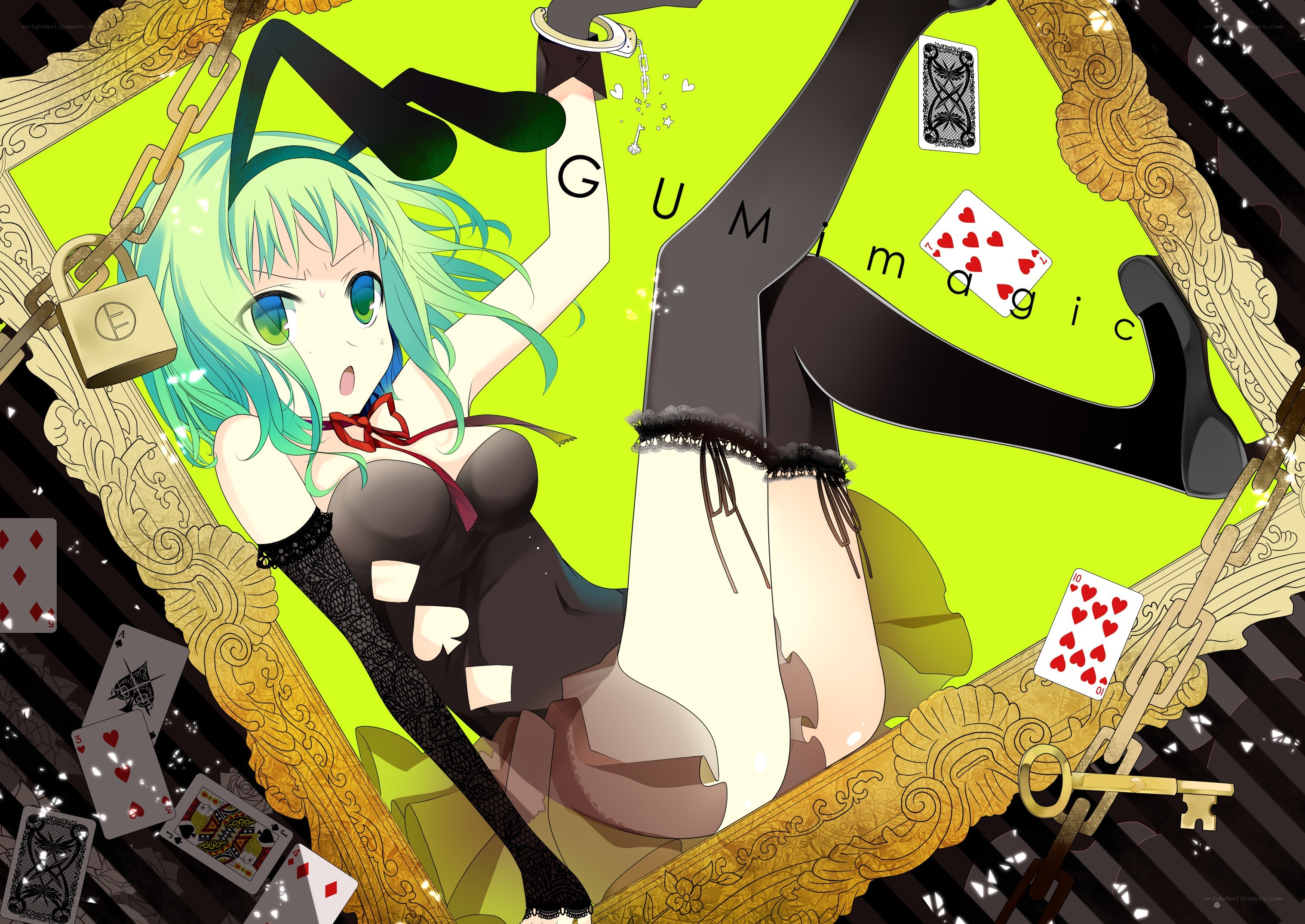anime girl in a magic frame
