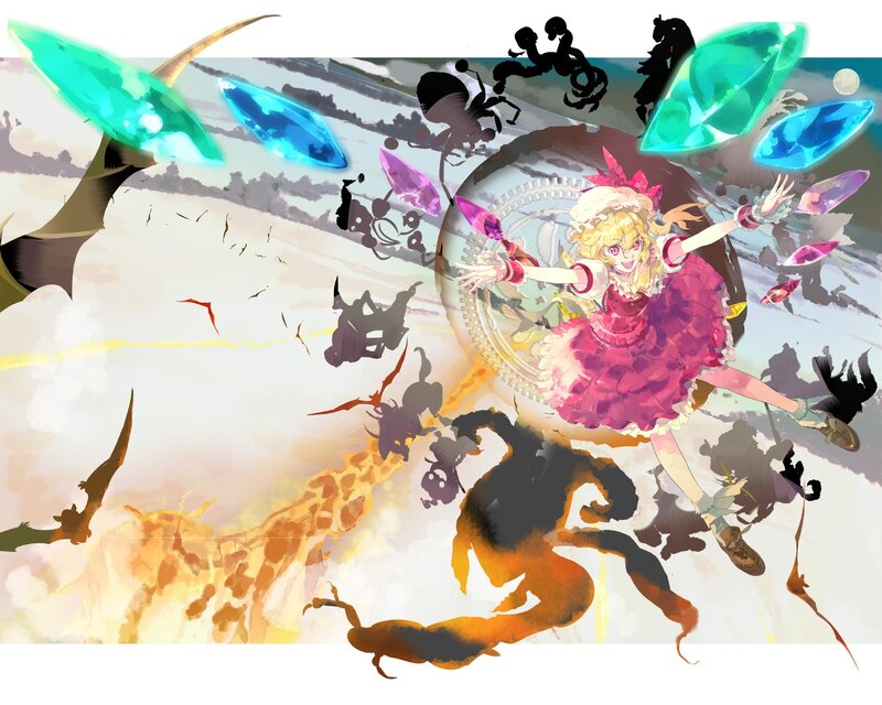 Anime girl in a magical battle