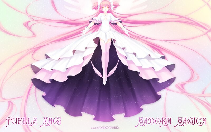 Anime girl in a magical dress