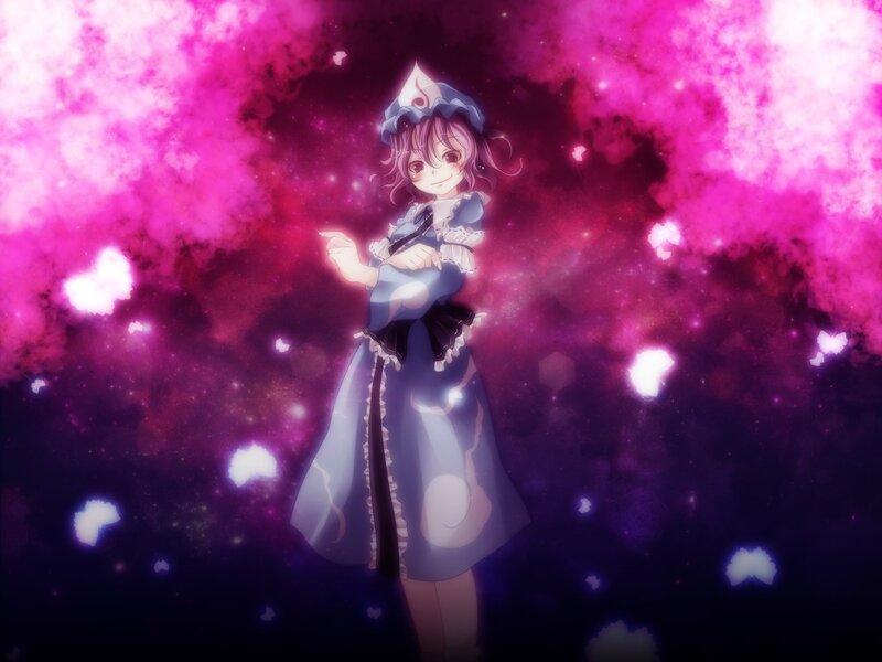 anime girl in a magical space