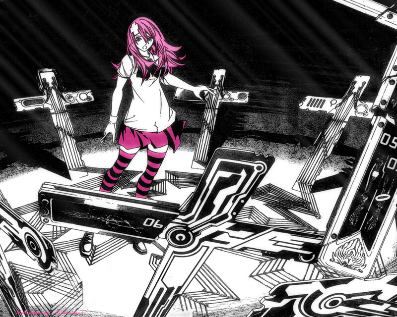 anime girl in a mechanical world